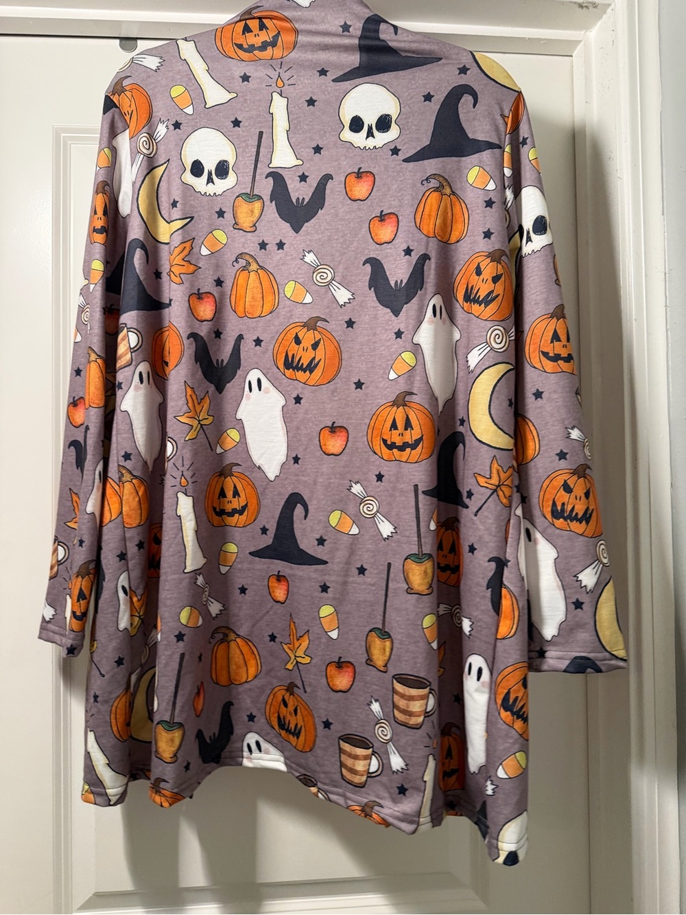 Womens Halloween Pumpkin & Ghost Costume Tunic - Purple